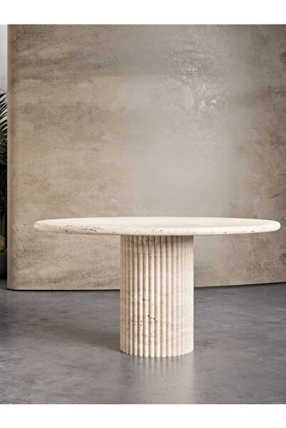 SMF MERMER Traverten Yemek Masası