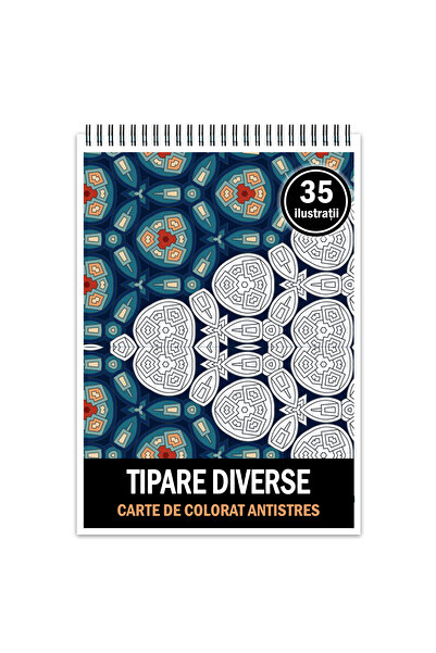 Legendary Gifts Carte de colorat antistres, 35 de ilustratii Tipare diverse