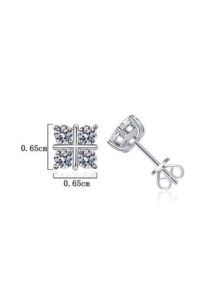 OEM Silver earrings with Moissanite diamonds