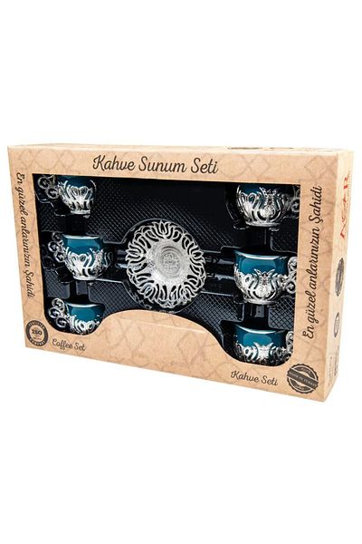E orient Turkish Coffee Presentation Set Metal Coffee Cup Set Arabian Coffee Cup Set of 6
