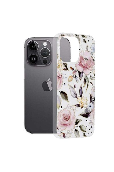 Techsuit Case for iPhone 14 Pro Max - Techsuit Marble Series - Chloe White