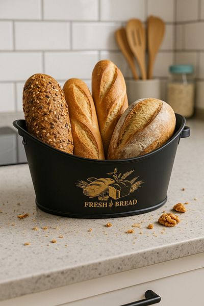 AYYBUU Metal Bread Basket Breadbasket Bread Storage Basket