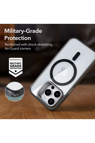 ESR IPhone 14 Pro Max Case - ESR Classic Kickstand HaloLock - Clear Black