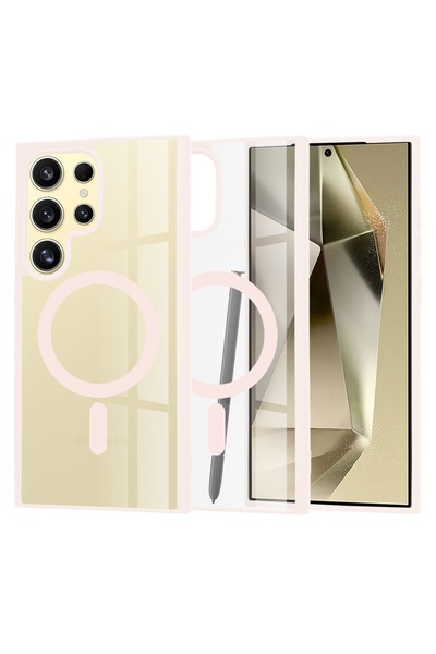 Techsuit Carcasă Samsung Galaxy S24 Ultra - Techsuit MagSafe Pro - Roz Nude