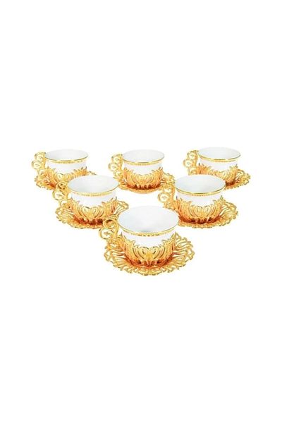 E orient Turkish Coffee Presentation Set Metal Coffee Cup Set Arabian Coffee Cup Set of 6
