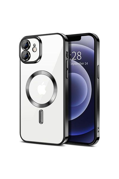 Techsuit Case for iPhone 12 - Techsuit Luxury Crystal MagSafe - Black