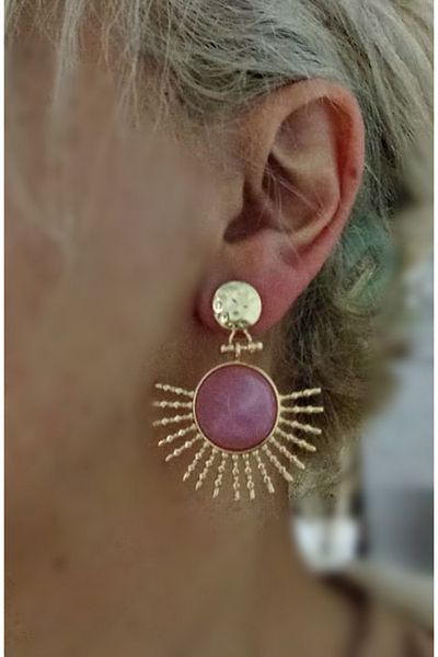 mos&more Pink Sun Gold Light Women's Earrings