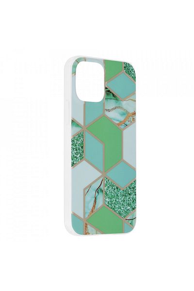 Techsuit Case for iPhone 12 / iPhone 12 Pro - Techsuit Marble Series - Green Hex