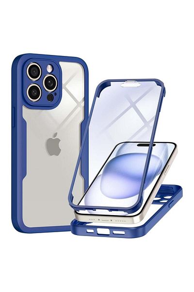 Techsuit IPhone 14 Pro Max Case + Foil - Techsuit ColorVerse 360 Series - Blue