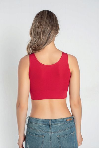 inkasole Zippered Women's Bustier 5890 Red