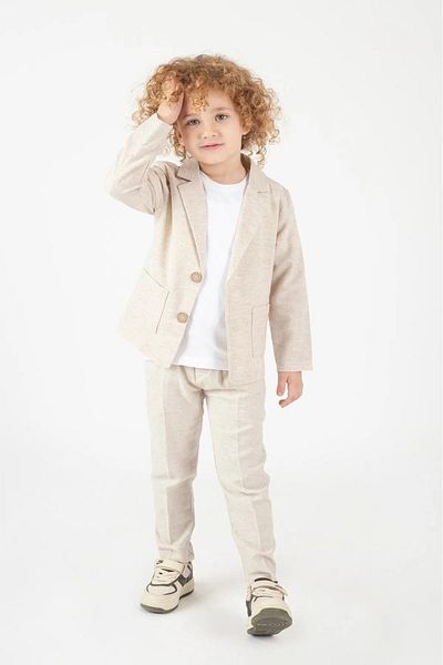 MTL Mutlu Bebbe Boy's Cotton Suit - Jacket and Trousers Combination 2-13 Years