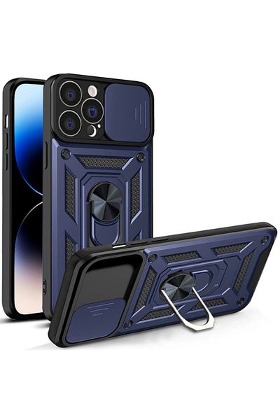 Techsuit Husă pentru iPhone 14 Pro - Seria Techsuit CamShield - Albastră