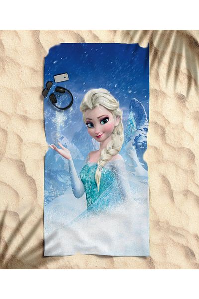hediyechy Elsa Themed Beach Towel