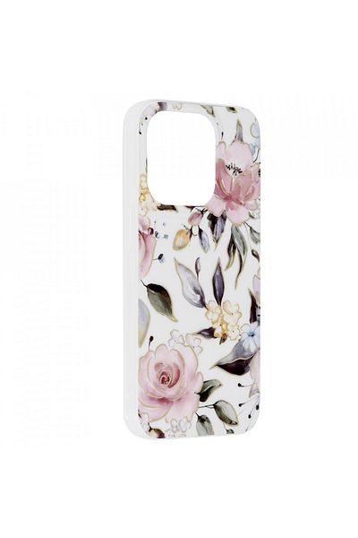 Techsuit Case for iPhone 14 Pro - Techsuit Marble Series - Chloe White