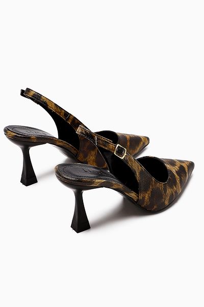 Limoya Pantofi de damă cu toc închis cu model leopard Zamira