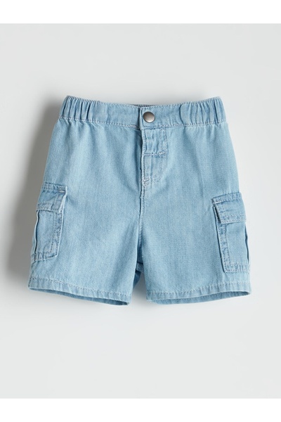 LC Waikiki LCW baby Beli Lastikli Erkek Bebek Jean Şort