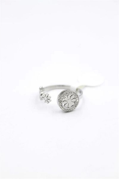 PRATİKOBA 6-Piece Jewelled Daisy Ring - Silver