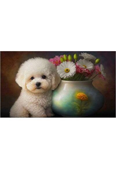 ve Tablou Canvas, Catel, flori, natura statica, 90x50 cm, Rama lemn, Multicolor