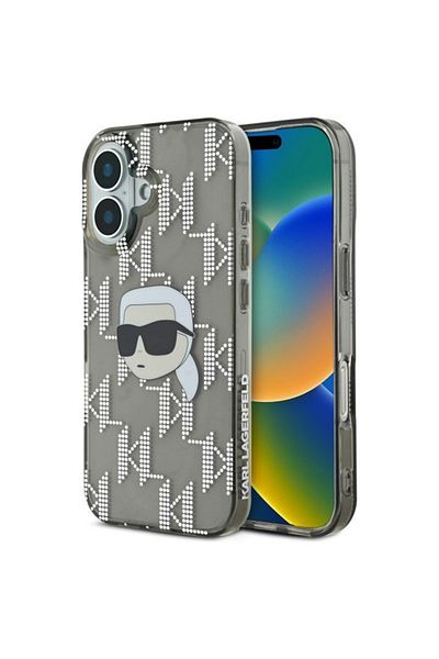Karl Lagerfeld Case for iPhone 16 - Karl Lagerfeld IML Luxury Electroplated (KLHCP16SHKLPKHK) - Karl Head