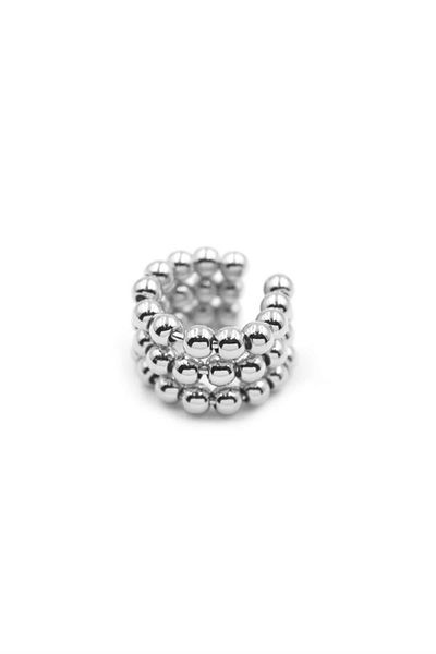 PRATİKOBA Bead Cartilage Earrings - Silver