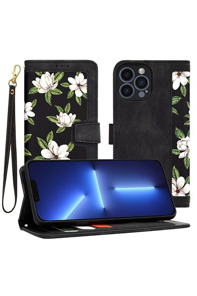 Techsuit IPhone 13 Pro Max Case - Techsuit FlipCraft - Flowers of the Dawn