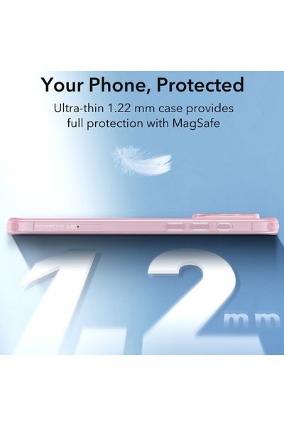 ESR IPhone 16 Pro Case - ESR Zero HaloLock - Frosted Pink