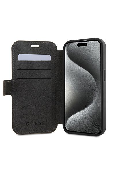 Guess Case for iPhone 15 Pro Max - Guess Book 4G (GUBKP15X4GMGBR) - Brown