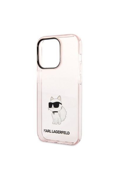 Karl Lagerfeld Carcasă pentru iPhone 14 Pro Max - Karl Lagerfeld Hardcase (KLHCP14XHNCHTCP) - Ikonik Choupette roz