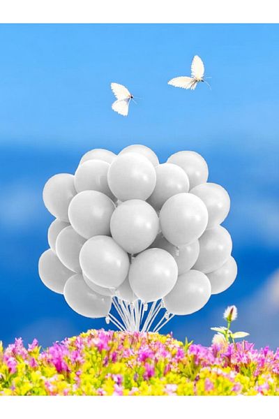 Brassis White Balloon 5 Inch 10 Pieces Birthday Party Special Gift