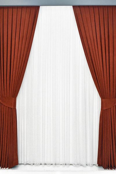 Wowlays Home Culoarea cărămizii plisată fundal perdea țesătură catifelată de înaltă calitate