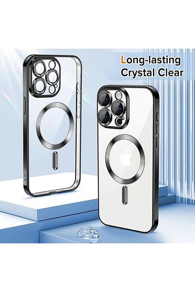 Techsuit Carcasă pentru iPhone 16 Pro - Techsuit Luxury Crystal MagSafe - Albastru intens