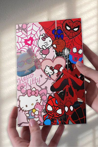 Ludios Hello Spider Love Collage A5 Χωρίς γραμμή Ημερολόγιο Ημερολόγιο Δώρο (50 Φύλλα)