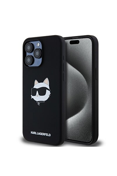 Karl Lagerfeld Case for IPhone 15 Pro Max, Silicone MagSafe, - Black