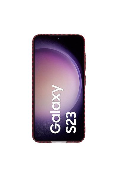 Techsuit Samsung Galaxy S23 Case - Techsuit Carbonite FiberShell - Red