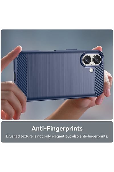 Techsuit Carcasă pentru iPhone 16 - Techsuit Carbon Silicone - Albastră