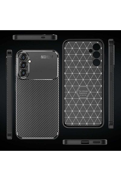 Techsuit Samsung Galaxy S24 FE Case - Techsuit CarbonFiber - Black