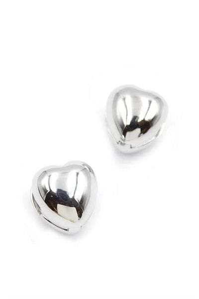 PRATİKOBA Heart Earrings - Silver