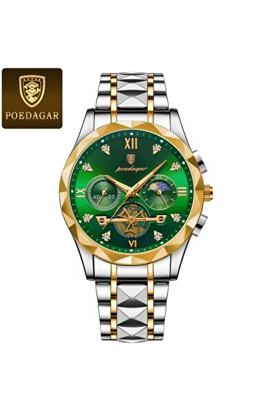 POEDAGAR Orijinal Paslanmaz Çelik Erkek Lüx 1. Sınıf Kol Saati