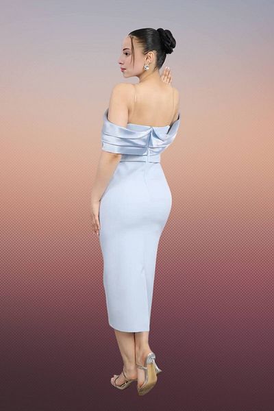 Moda Amore Special Collection – Μαύρο βραδινό φόρεμα με κέντημα με πέτρα και κομψό σχέδιο 405