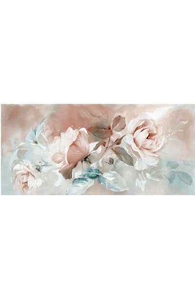 ve Tablou Canvas, Abstract, Flori, Trandafiri, culori 90x40 cm, Rama lemn, Mu...