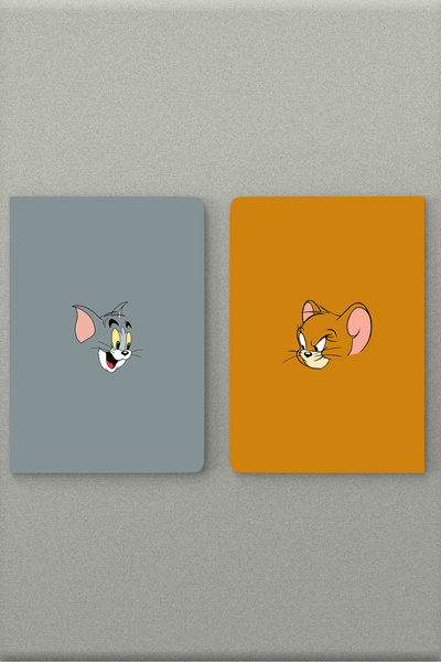 Ludios 2'li Tom & Jerry Tasarımlı A5 Çizgisiz Hediyelik Not Defteri, Günlük (...