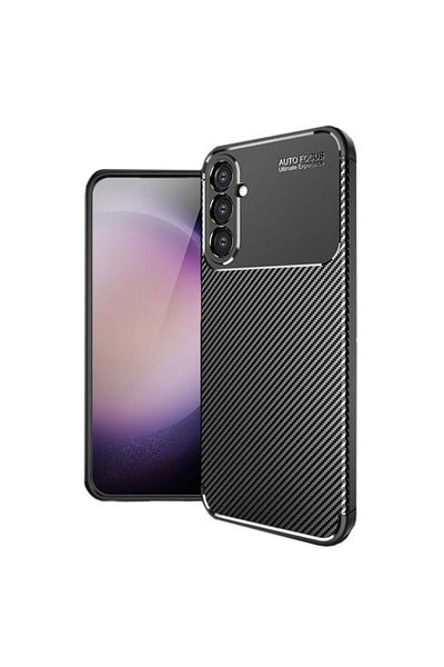 Techsuit Samsung Galaxy S24 FE Case - Techsuit CarbonFiber - Black
