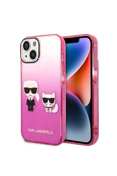 Karl Lagerfeld Husă pentru iPhone 14 Plus - Karl Lagerfeld Hardcase (KLHCP14MTGKCP) - Gradient Ikonik Karl&Choupette