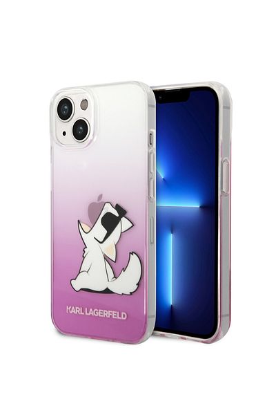 Karl Lagerfeld IPhone 14 Plus Case - Karl Lagerfeld Hardcase (KLHCP14MCFNRCPI) - Pink Choupette Fun