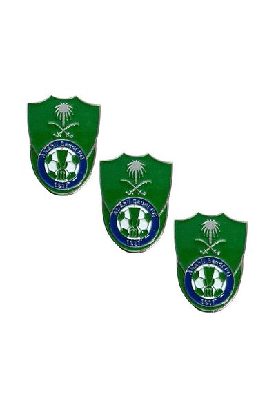 Generic 3 Pieces of Al Ahli Metal Sticker for Mobile or Any Smooth Surface