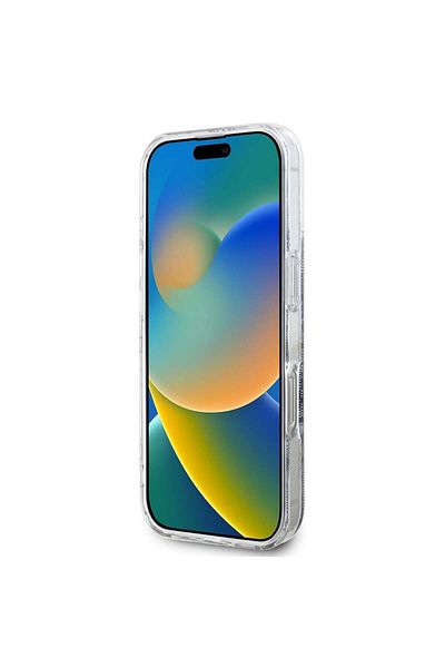 Guess Carcasă pentru iPhone 16 Pro - Guess IML 4G MagSafe (GUHMP16LH4STB) - Albastră