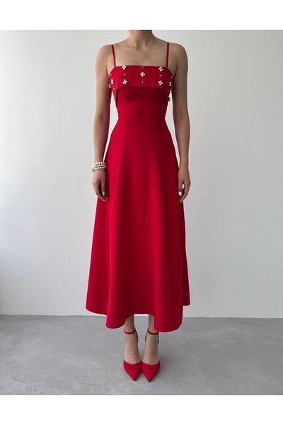 modaserdem Acco stone detailed dress