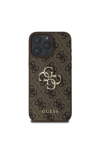Guess Case for iPhone 16 Pro - Guess Hardcase 4G Big Logo (GUHCP16L4GMGBR) - Brown