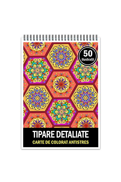 Legendary Gifts Carte de colorat antistres, 50 de ilustratii Tipare Detaliate