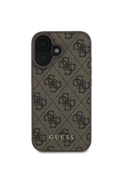 Guess Case for iPhone 16 Plus - Guess Hardcase 4G Classic (GUHCP16MG4GFBR) - Brown